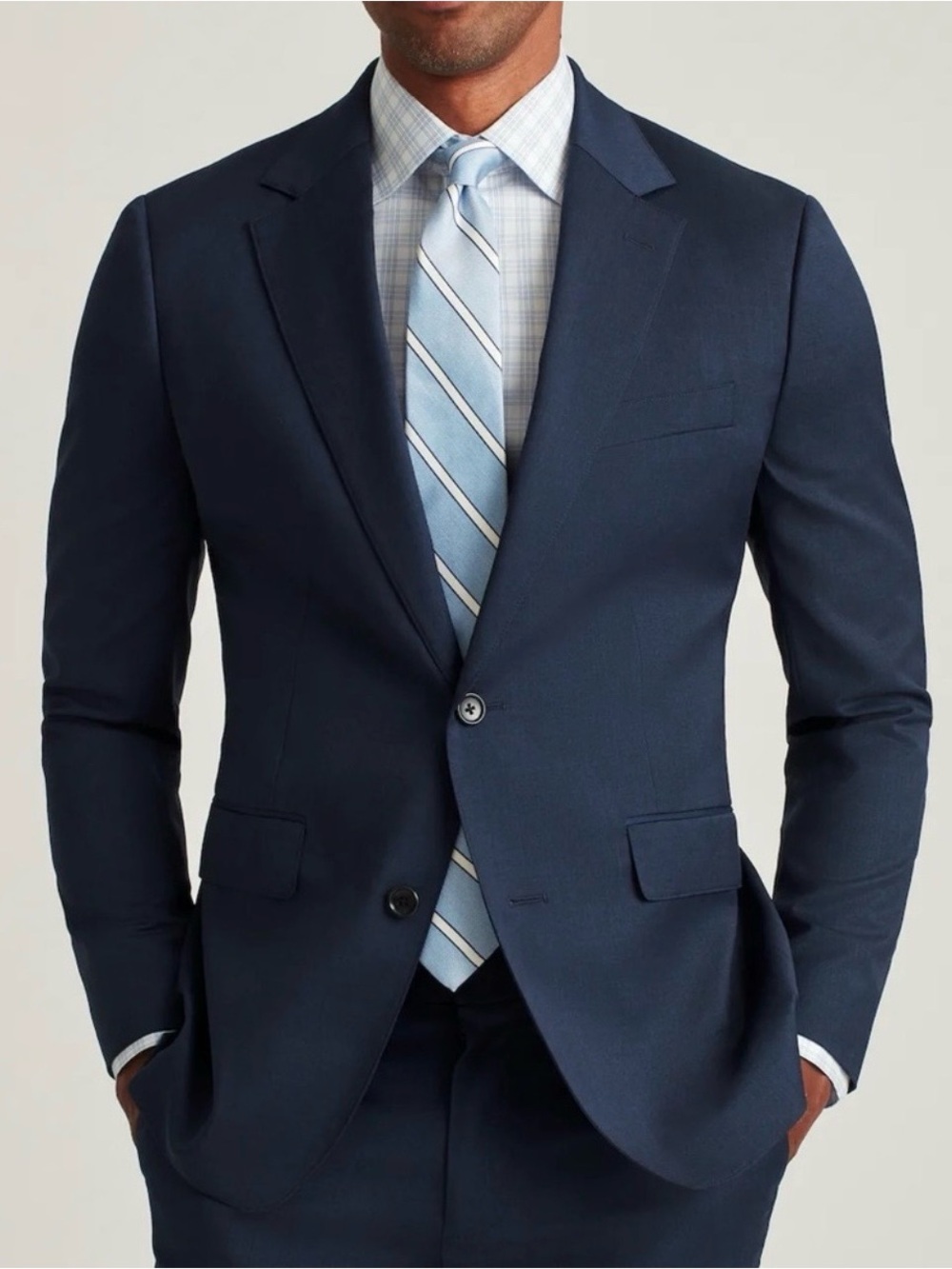 Bonobos Jetsetter Wool Blazer Slim Fit Light Navy Blue - 38R